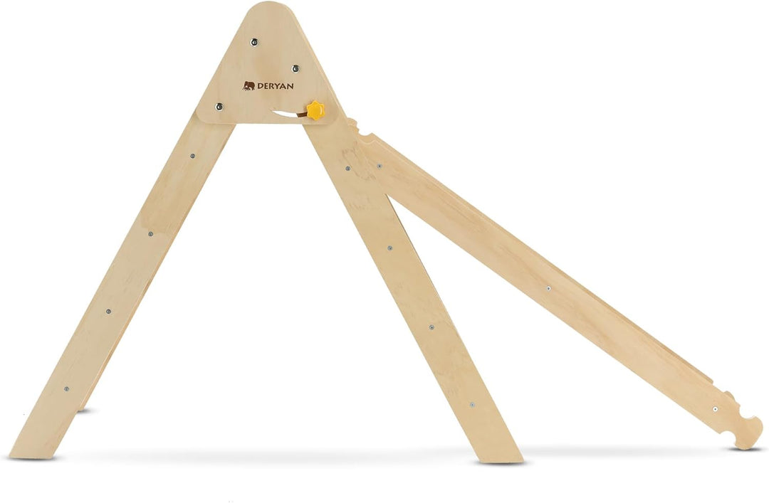 Deryan Luxe Dreieck, faltbar, mit Rampe und Eichhörnchenkäfig/Rutsche – Montessori Gym Möbel aus Hol