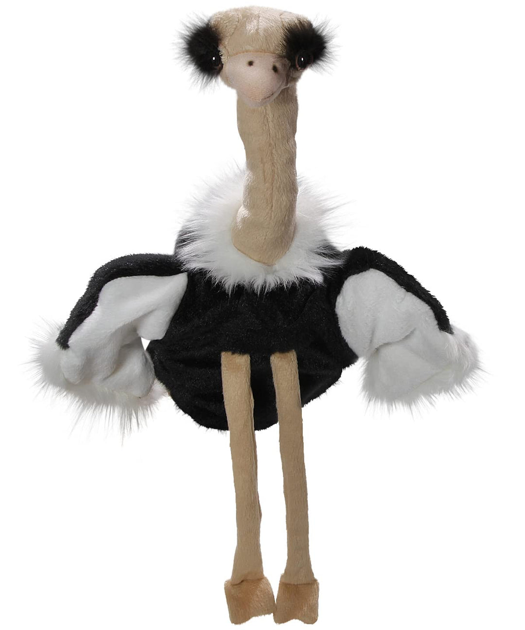 Carl Dick Vogel Strauss Handpuppe, Vogel, Plüschtier, Kuscheltier ca. 40cm hoch, ca. 30cm (nur Körpe