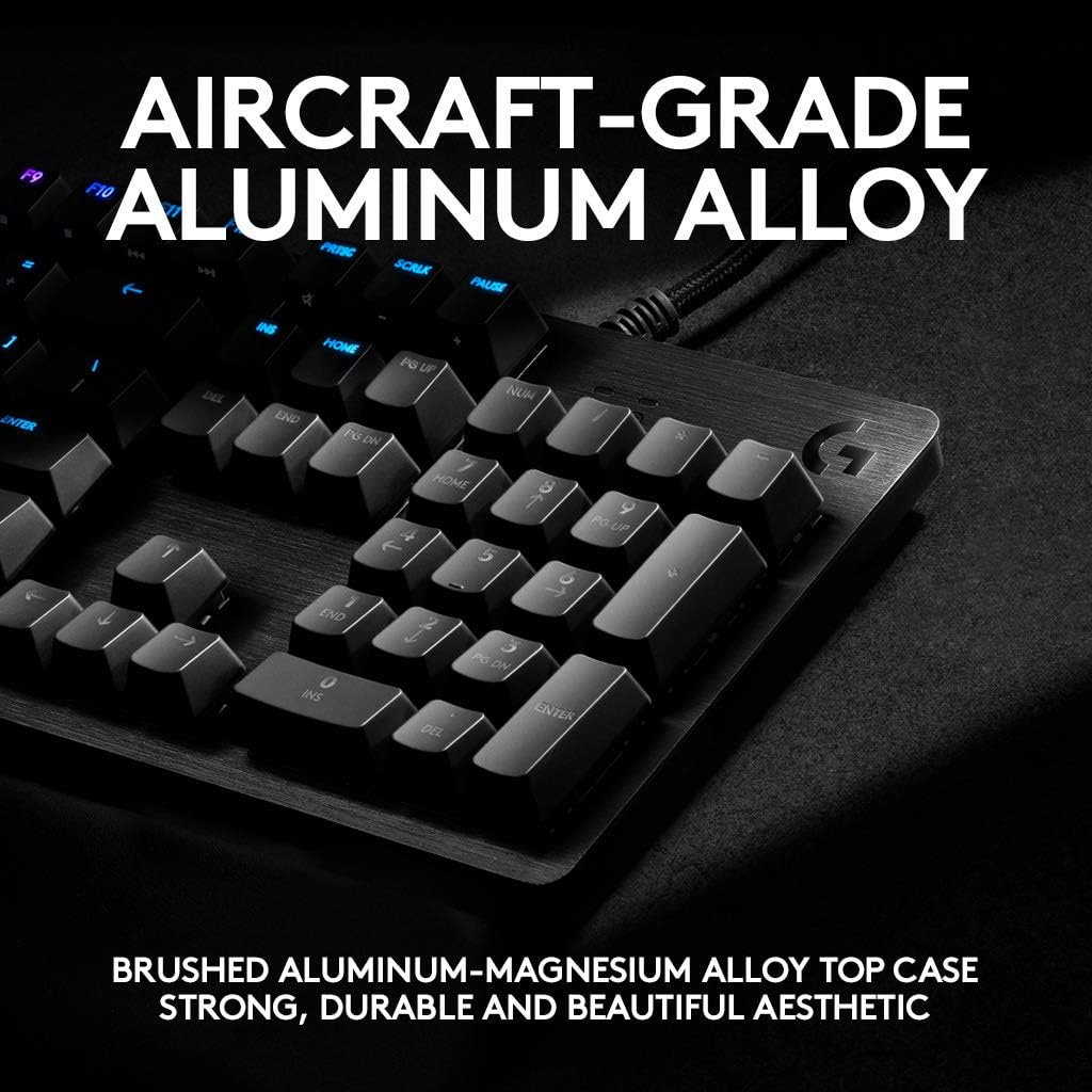 Logitech G512 mechanische Gaming-Tastatur, GX-Brown Taktile Switches, LIGHTSYNC RGB-Beleuchtung, USB