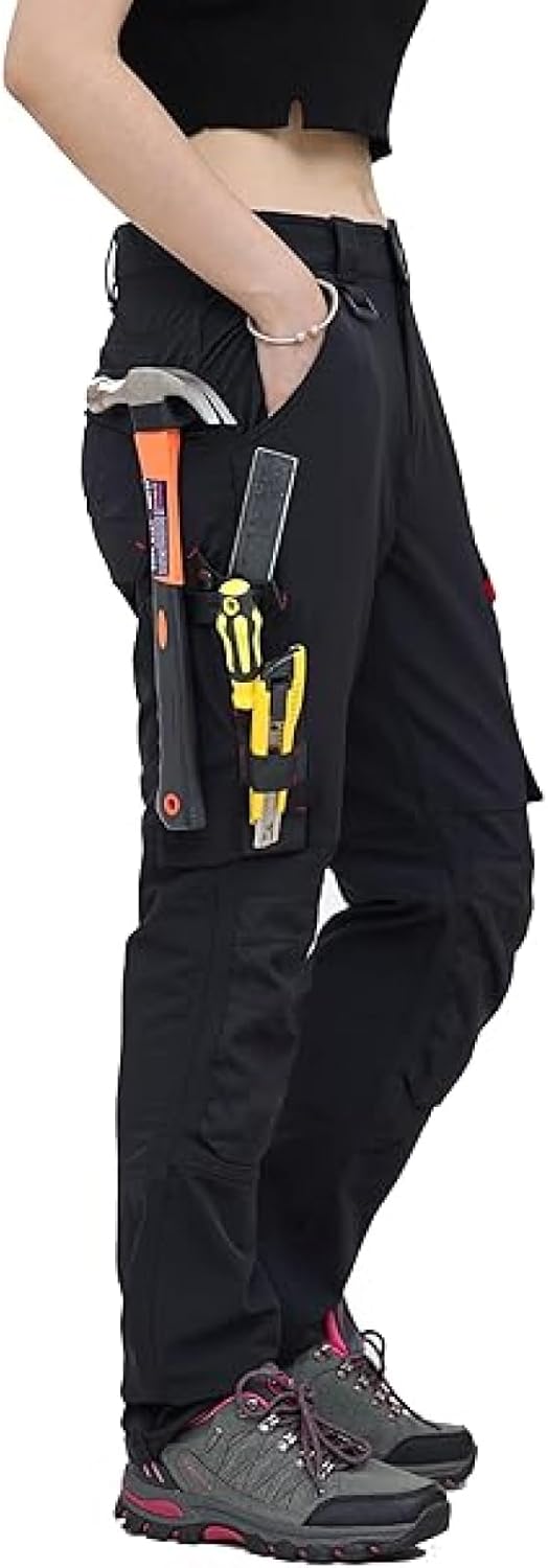 WORK IDEA Damen Slim-Fit Stretch Arbeitshose mit Cordura-Kniepolstern: Strapazierfähige Eleganz für