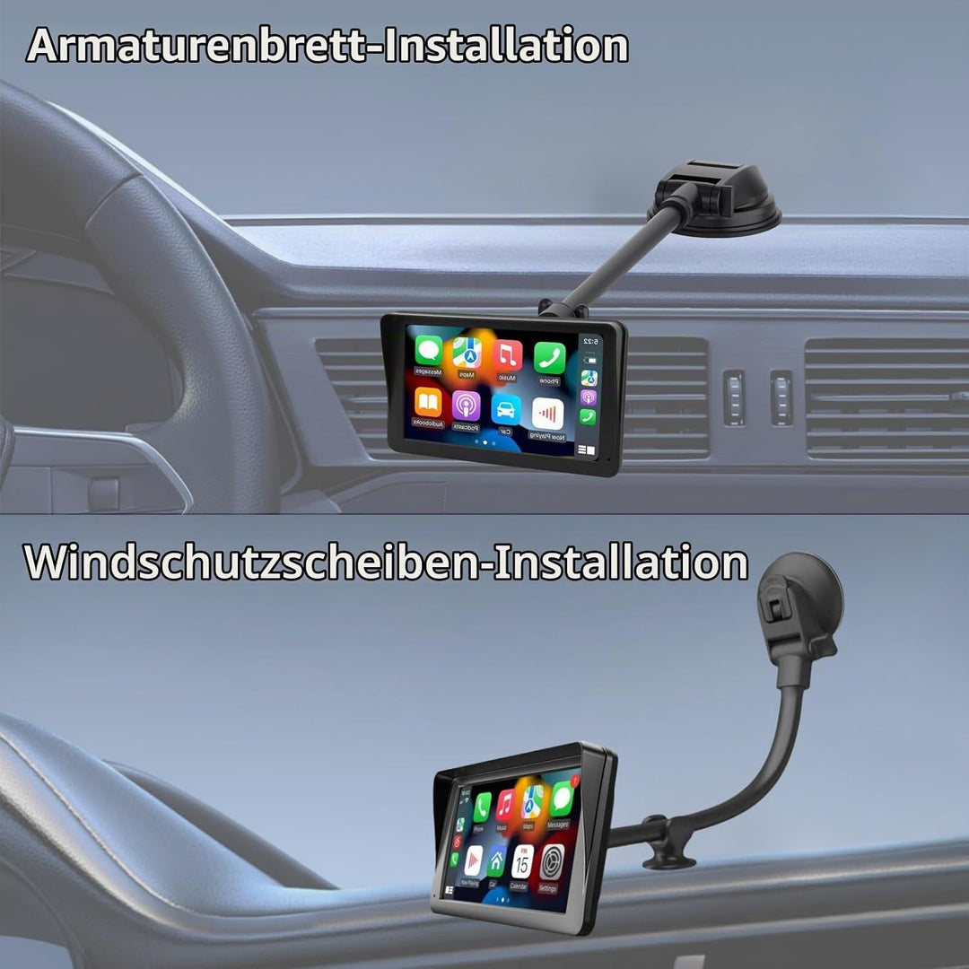 Saugnapfhalterung für Carplay Bildschirm mit Schrauben, 11,8 Zoll Langer Arm, 360° Verstellbarer Arm