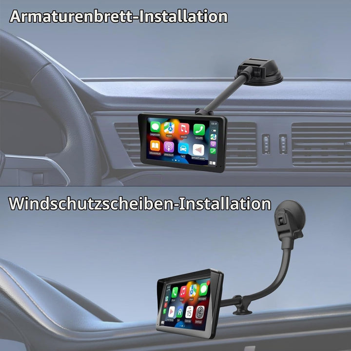 Saugnapfhalterung für Carplay Bildschirm mit Schrauben, 11,8 Zoll Langer Arm, 360° Verstellbarer Arm