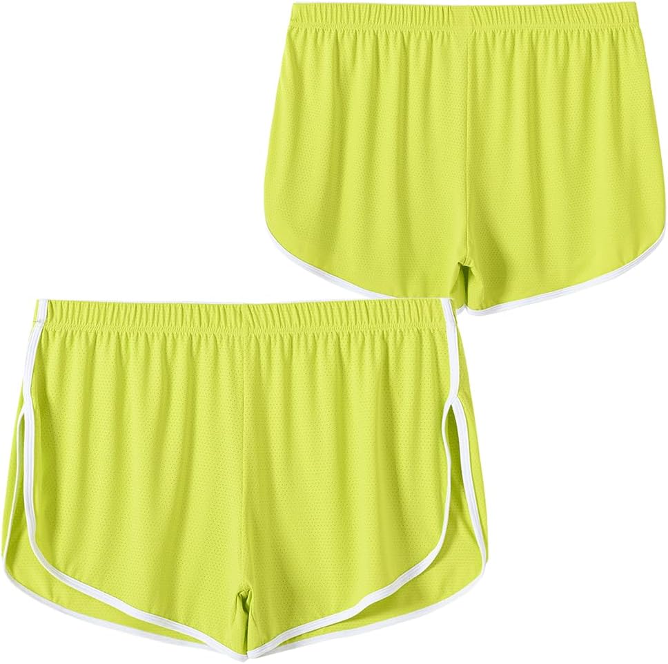 BIATWOWR Herren Boxershorts Atmungsaktive und Bequem Boxershorts mit Seitenschlitz Graugelbblau XL,