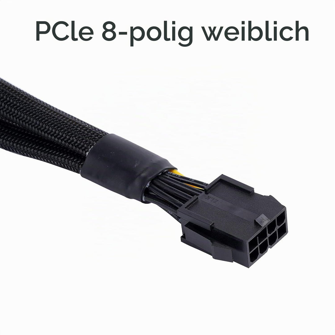 8Pin PCIe Splitter, PCI-e 8-Pin Buchse auf Dual (6+2)-Pin Stecker GPU-VGA Stromkabel PCI-Express Ada