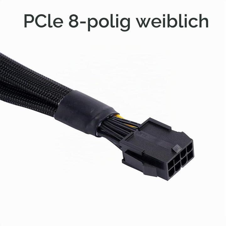 8Pin PCIe Splitter, PCI-e 8-Pin Buchse auf Dual (6+2)-Pin Stecker GPU-VGA Stromkabel PCI-Express Ada