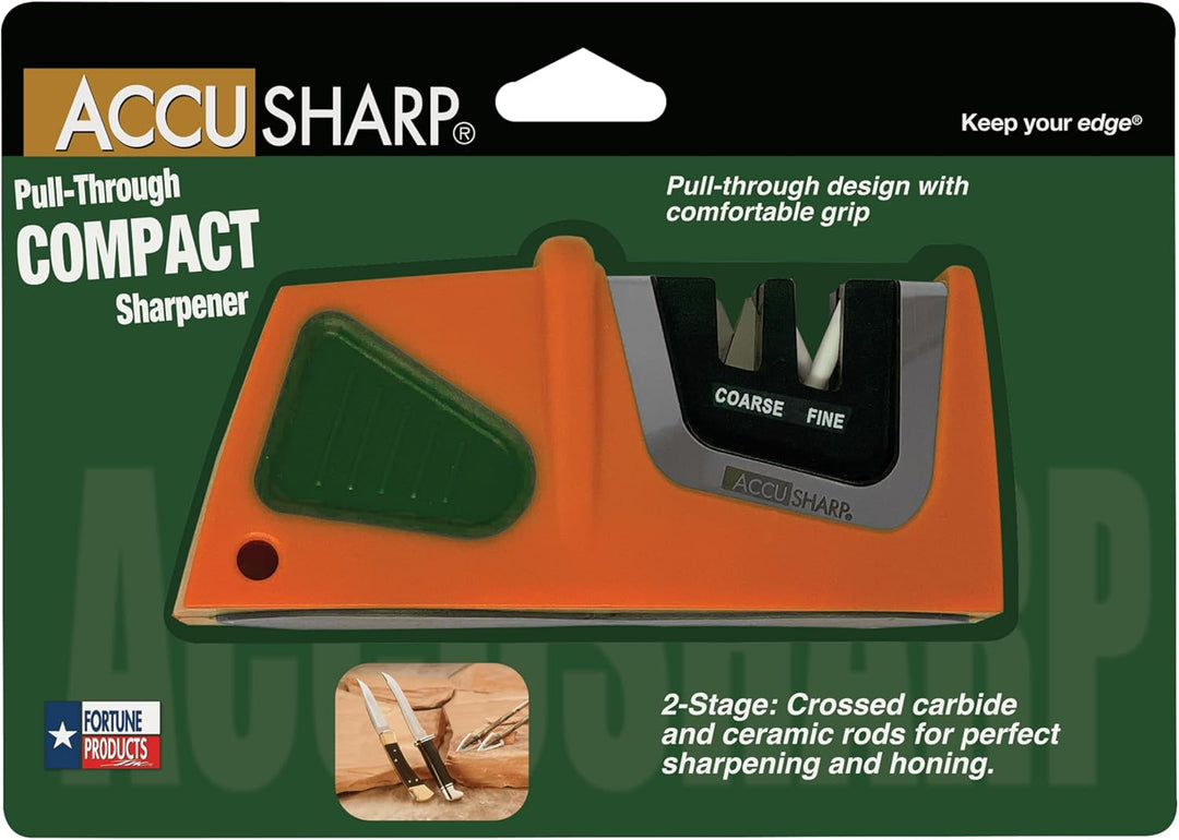 Accusharp Messerschärfer Pull-Through Compact 1 Stück Orange/Grün, Orange/Grün
