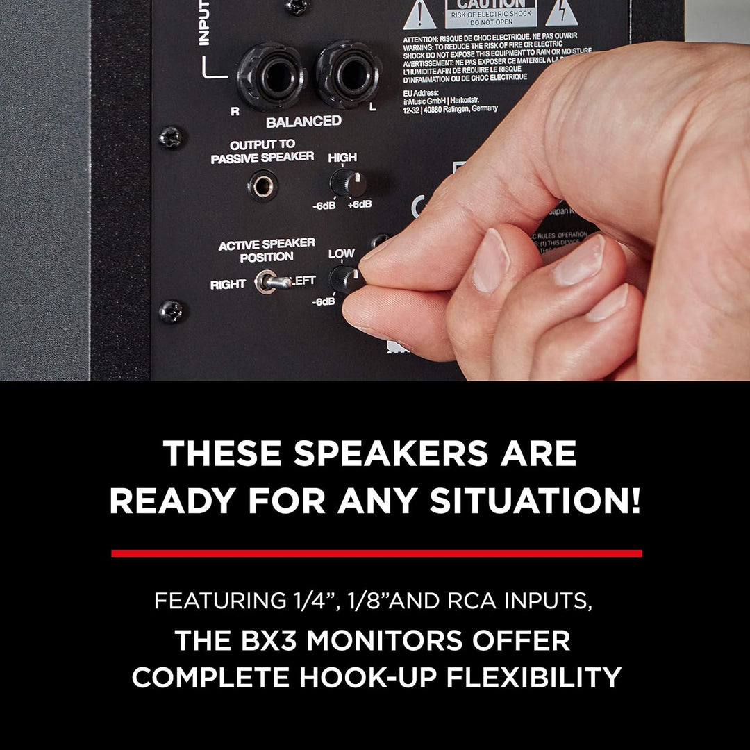 M-Audio Studiomonitore + Mikrofon Paket BX3 Aktive 120-Watt Desktop-Computerlautsprecher + Marantz P