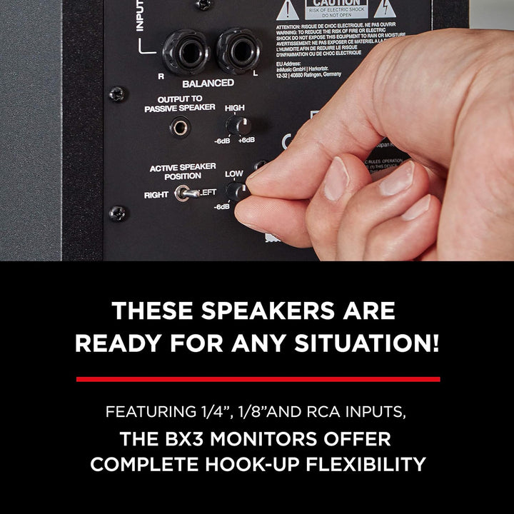 M-Audio Studiomonitore + Mikrofon Paket BX3 Aktive 120-Watt Desktop-Computerlautsprecher + Marantz P