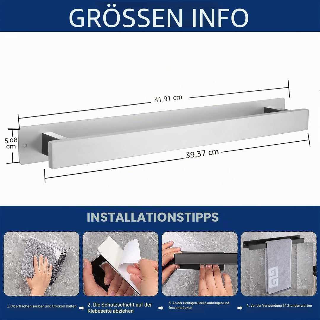 Handtuchstange Badezimmer Handtuchhalter Selbstklebend oder Schraubmontage Edelstahl Handtuchstange