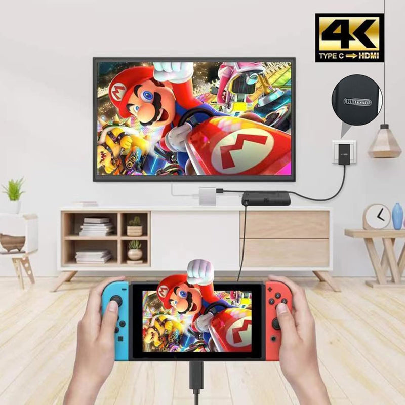VVG USB C to 4K HD.MI Adapter für MacBook Pro/Air, 3 in 1 USB-C Digital AV Multiport Adapt mit 4K 30