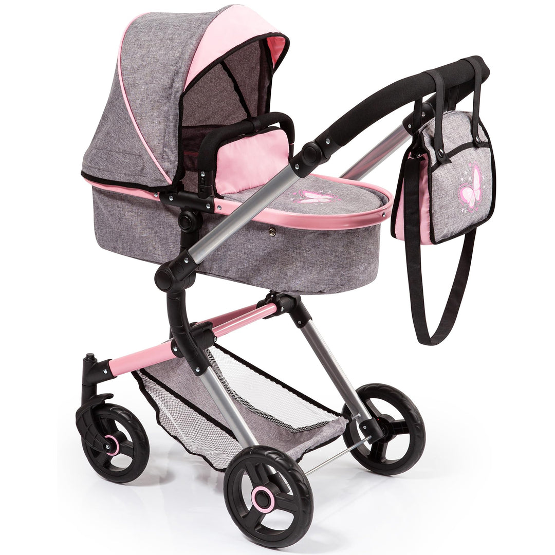 Bayer Design 18433AA Butterfly Kombi Puppenwagen Neo Vario mit Wickeltasche und Einkaufskorb, umwand