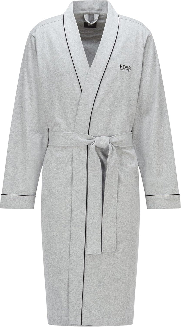 BOSS Hugo Boss Herren Bademantel Kimono BM 10121122 02, Einfarbig S Grau (Medium Grey 33), S Grau (M