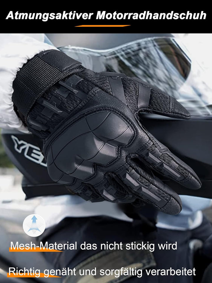WTACTFUL Motorrad Handschuhe Herren, Sommer Touchscreen Motorradhandschuhe für MTB, Motorradrennen,
