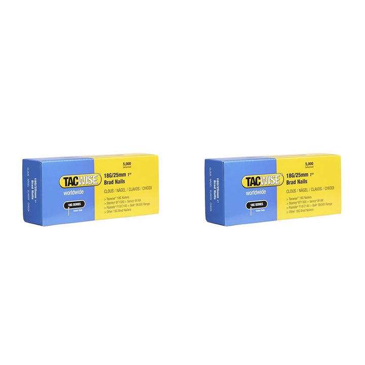 Tacwise 0396 Stauchkopfnägel Brad Typ 18G / 25 mm, verzinkt, 5.000 Stück (Packung mit 2)
