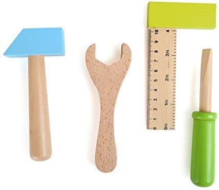 small foot 4745 Verstellbarer Werkzeug-Gürtel inkl. buntem Spielwerkzeug und -zubehör aus Holz, ab 3