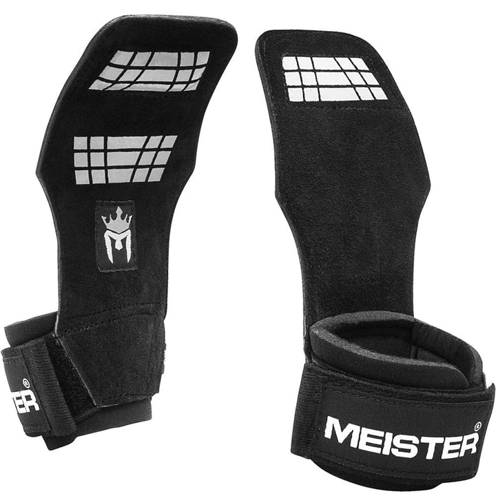 Meister Elite Leder-Handgriffe fürs Gewichtheben mit Gelpolsterung (Paar) Large/X-Large, Large/X-Lar