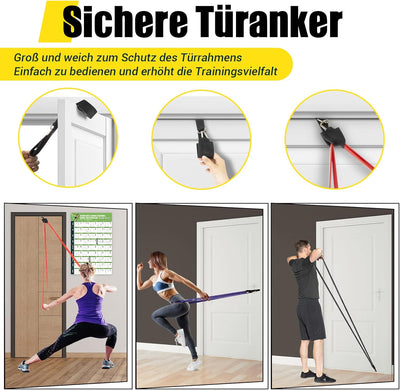 Resistance Bands, Widerstandsbänder, Fitnessbänder für Yoga, Pilates, Training, Physiotherapie, Kraf