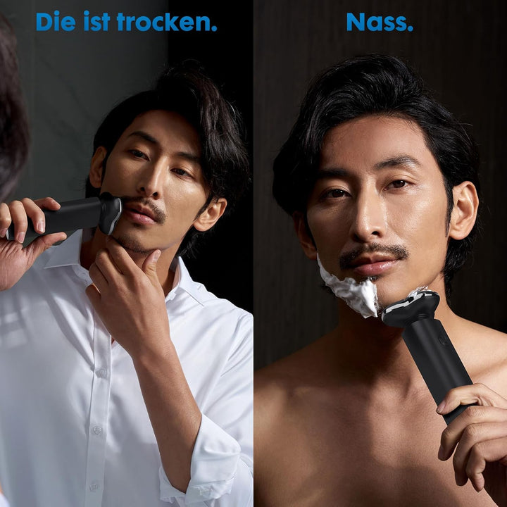 Rasierer Herren Elektrisch, 2025 verbesserter männlicher Bartschneider, wasserdichter Nass- / Trocke