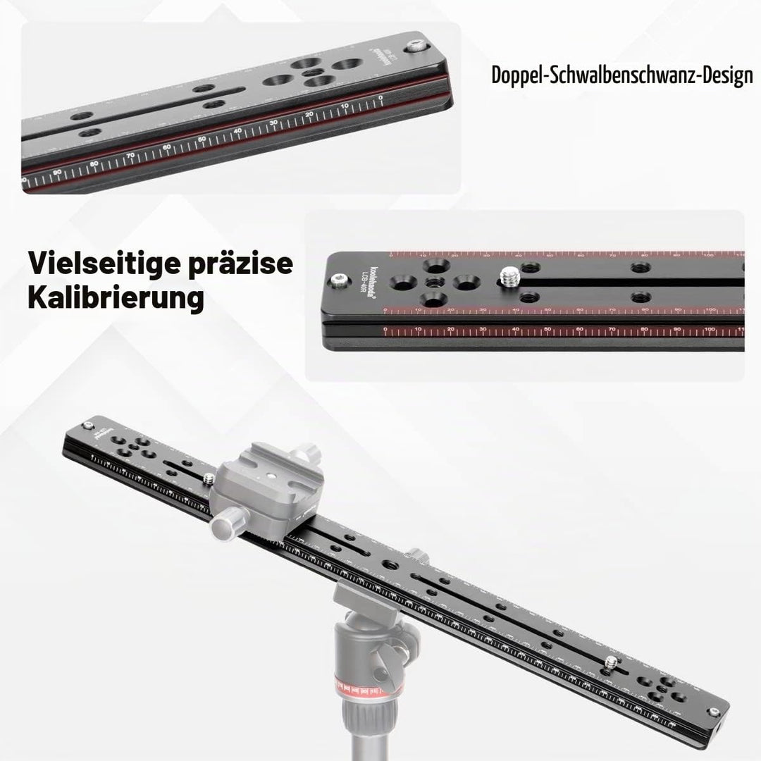 Koolehaoda 400mm Schienenplatte Mehrzweck Schnellwechselplatte Rail QR Aluminiumlegierungsplatte kom