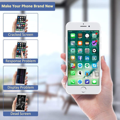 Yodoit Komplett Display für iPhone 7 LCD Bildschirm vormontiert weiss, Digitizer Montage Glas Touchs