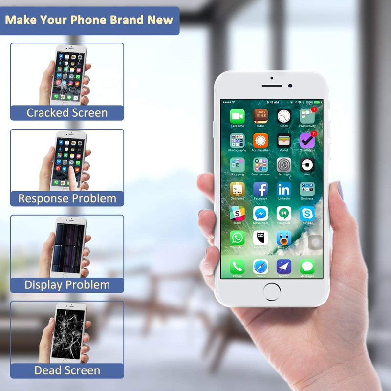 Yodoit Komplett Display für iPhone 7 LCD Bildschirm vormontiert weiss, Digitizer Montage Glas Touchs
