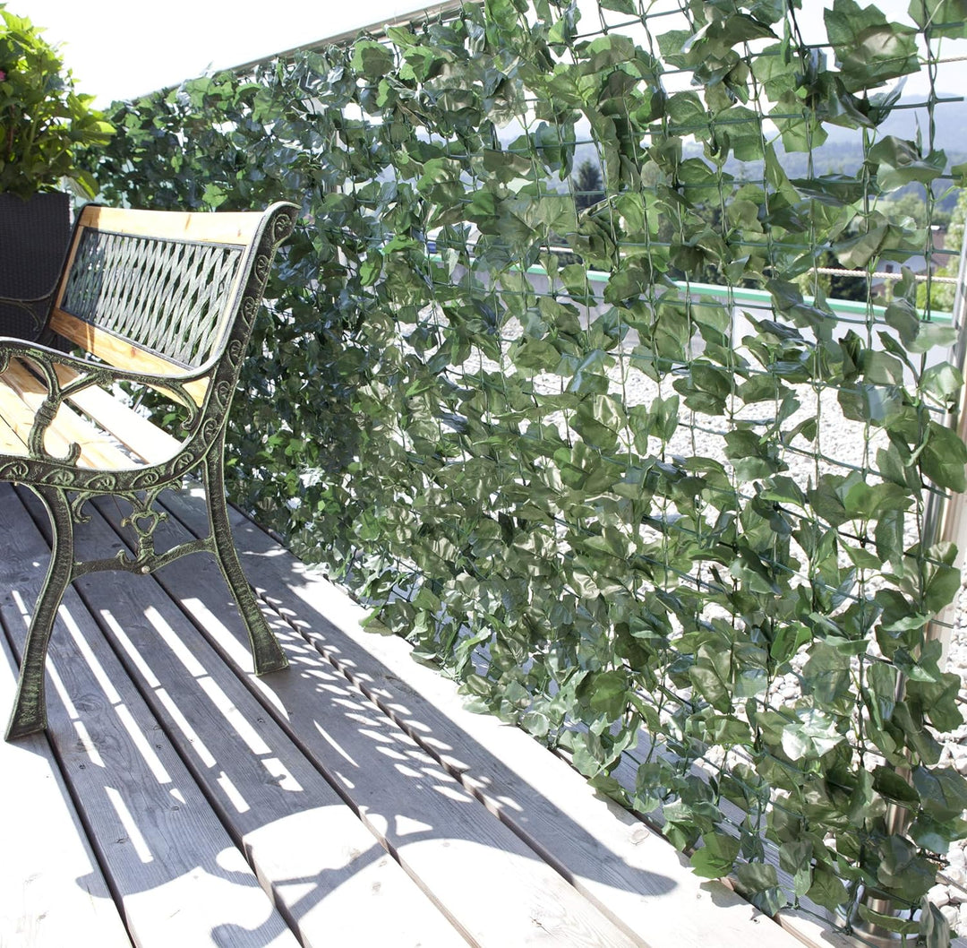Windhager Sichtschutzhecke Ahorn Sichtschutz Windschutz Verkleidung für Balkon Terrasse Zaun, grün,