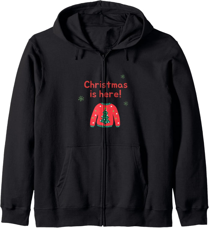 Lustige süsse Weihnachten ist hier Geschenk Frauen Männer Kapuzenjacke