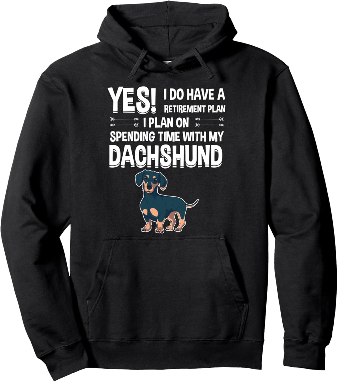 Ruhestandspläne mit Dackel Rentner Geschenk Dackel Pullover Hoodie
