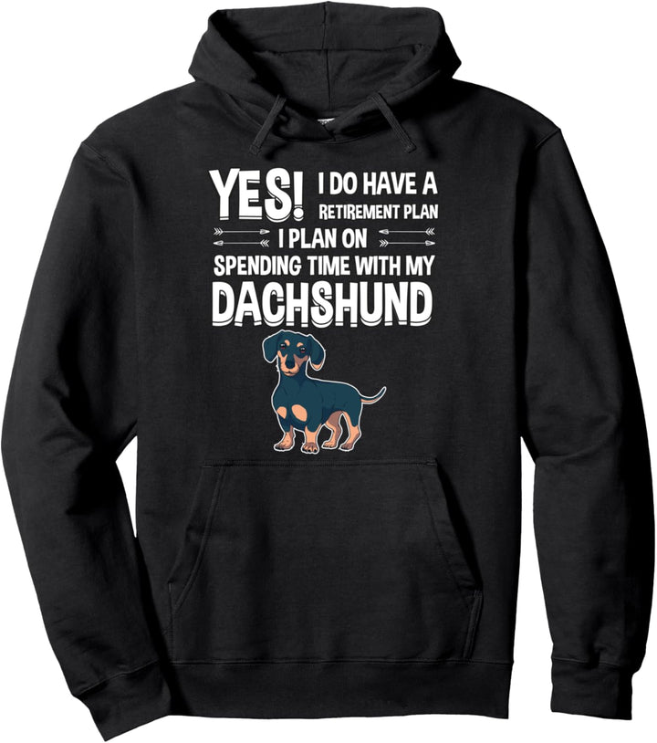 Ruhestandspläne mit Dackel Rentner Geschenk Dackel Pullover Hoodie