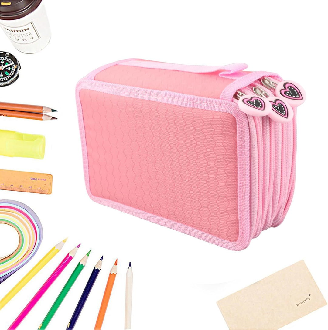 Yosoo Oxford Mehrschicht Stiftemappe für 72 Buntstifte Make-up Pinsel Tasche Pencil Organizer Pen Ta