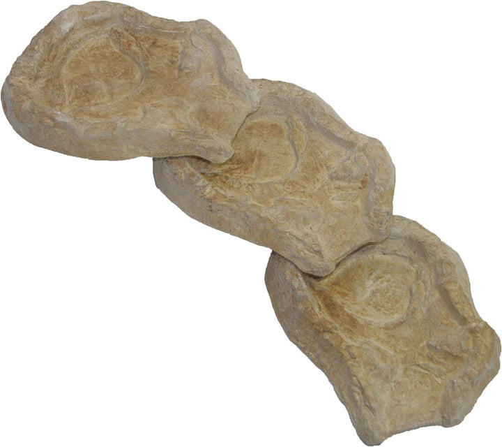 Wasserkaskaden Wasserfall Eder Bachlauf 3-teilig, Beige/Braun, a` 53 x 40 x 8 cm/ 3-teilig Single