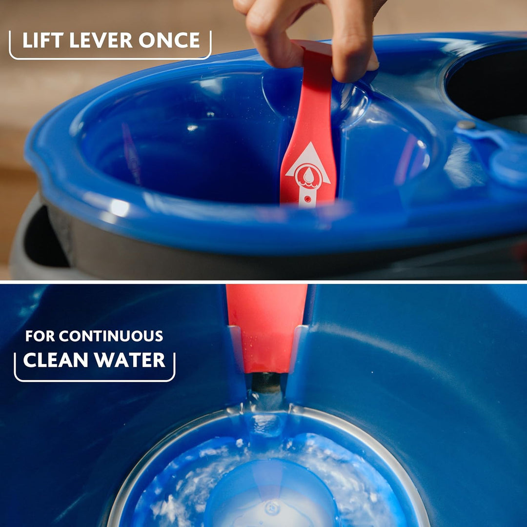 Vileda RinseClean Spin Mop System, trennt sauberes und schmutziges Wasser, müheloses Auswringen, Mik