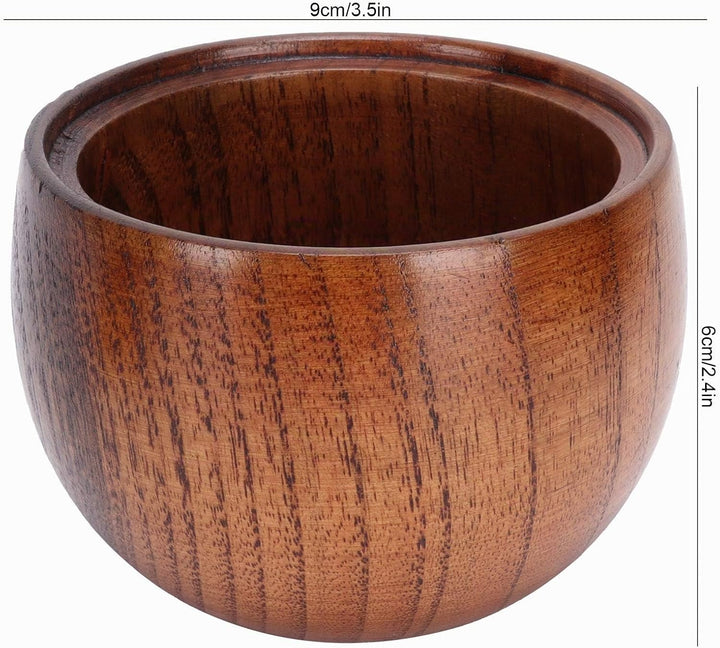 2er Pack Gewürzdosen aus Holz, Japanischen Stil Zuckerdose mit Deckel und Löffel, Rund Gewürzgläser