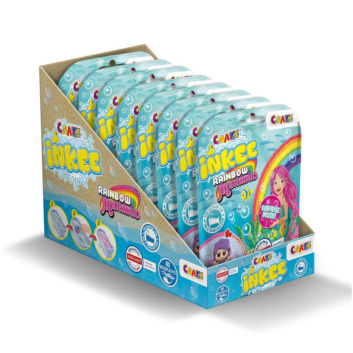 INKEE MERMAID | 8er Set Kinder Badekugeln mit Meerjungfrau Saugnapf Figuren, Badebomben mit Überrasc