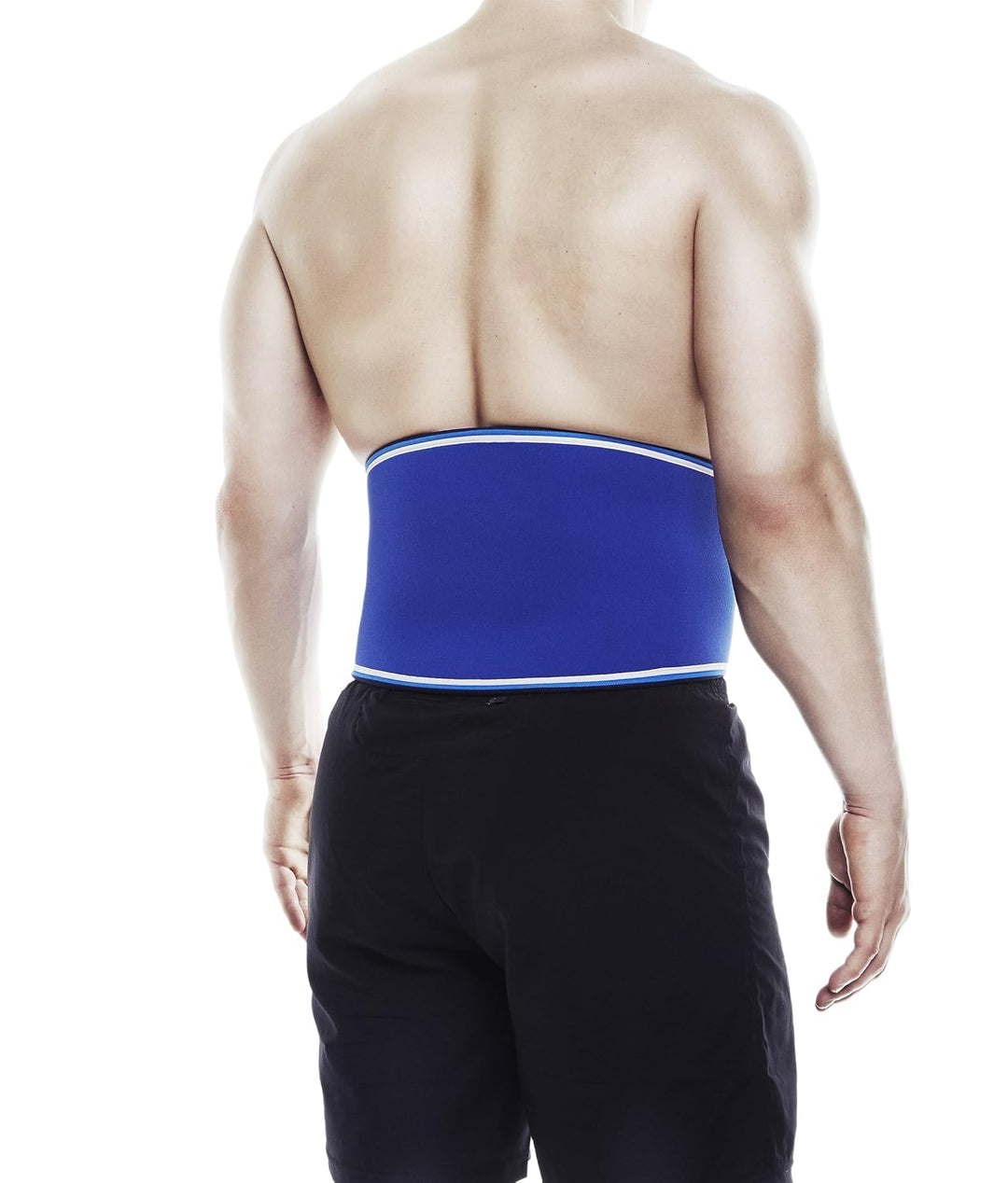 Rehband Rx Original Rückenbandage, 1 Stück, Rückenstütze 7mm Neopren, Fitness Rückengurt Blau XXL, B
