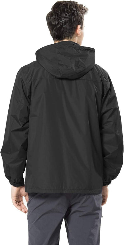 donhobo Herren Regenjacke Wasserdicht Atmungsaktiv Winddichte Funktionsjacke Outdoor Wanderjacke Sof