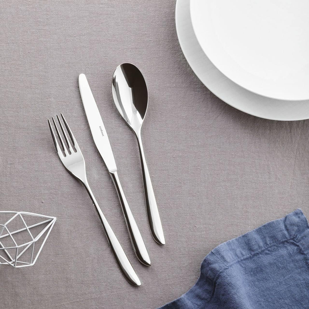 Sambonet Leaf 52163-G6 18/10 Stainless Steel Crockery Set for 6 People, 30 Pieces: 6 Forks, 6 Spoons