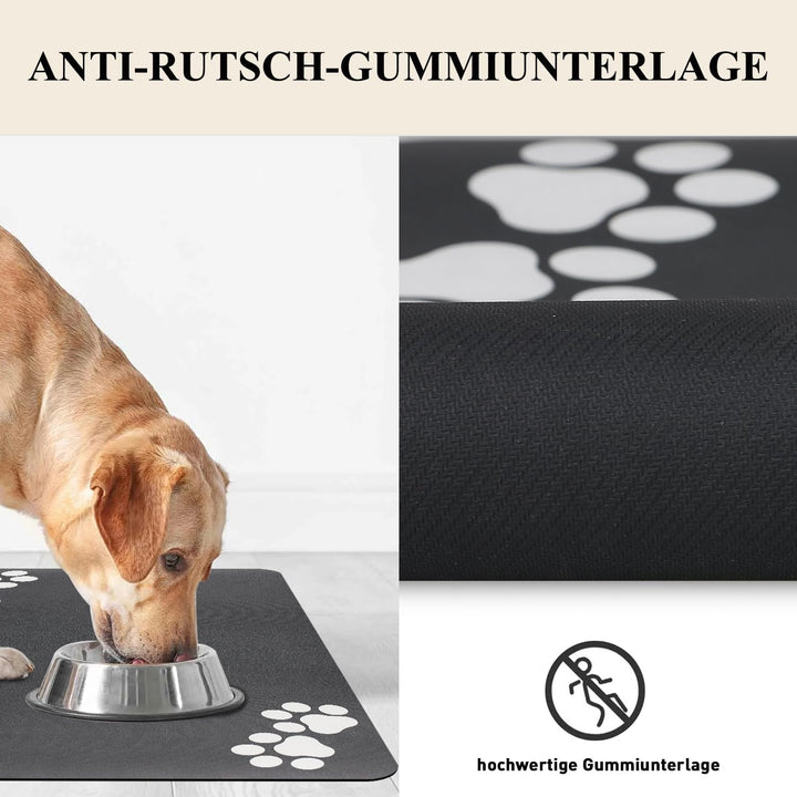 Napfunterlage Hund Katzen Futternapf Unterlage: 60 x 40 cm rutschfeste Hundenapf Unterlage Katzennap