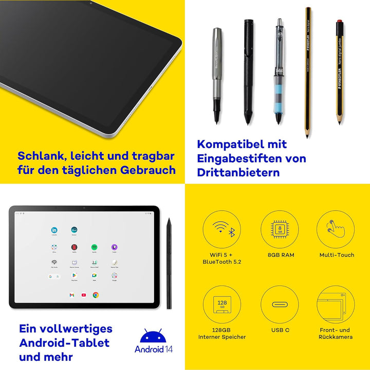 Wacom MovinkPad 11 Grafiktablett mit Display – Android-14-Zeichentablet (11″) für Junge Kreative. Mi