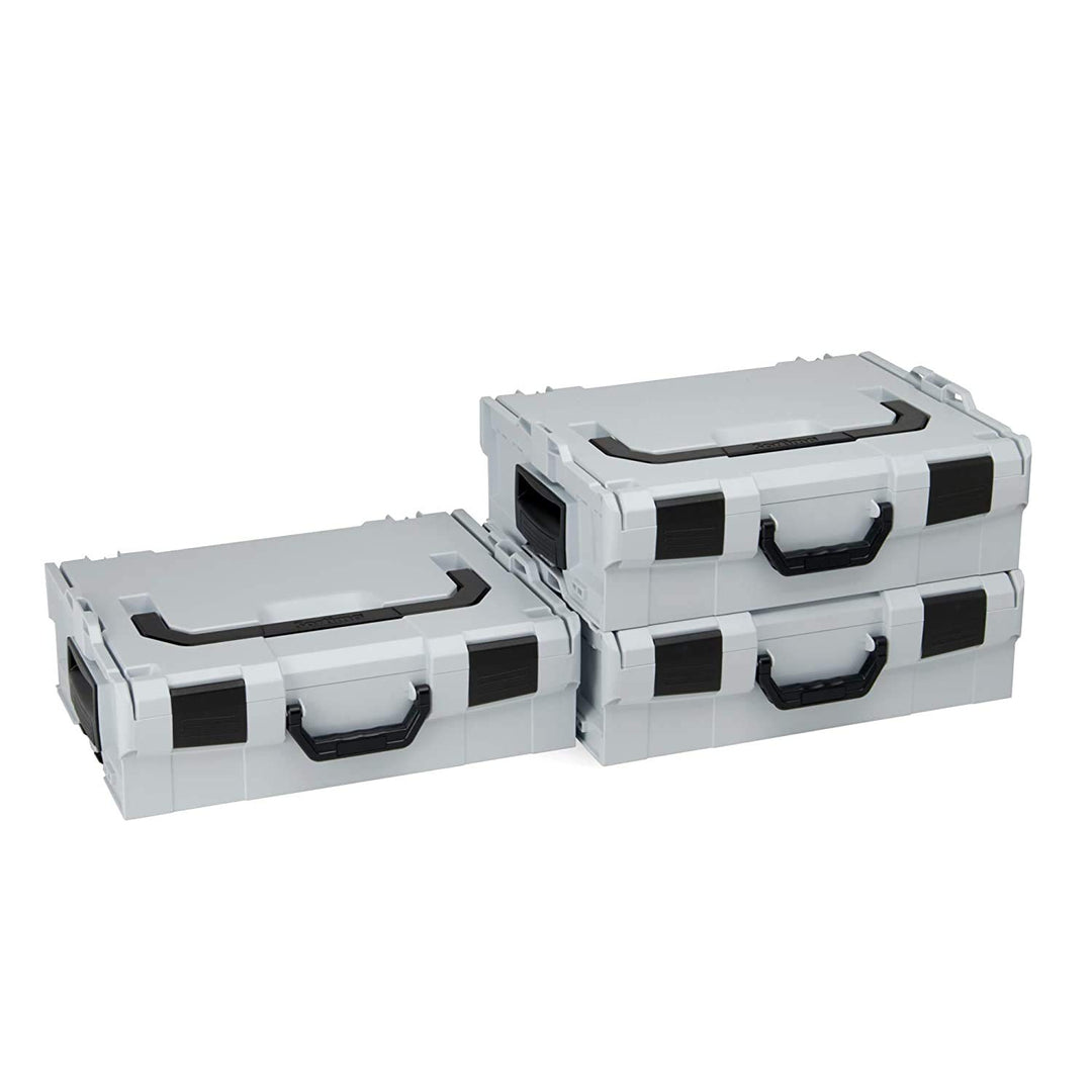 Bosch Sortimo L BOXX 136 3er Set | Grösse 2 grau | Werkzeugkoffer Kunststoff | Professioneller Werkz