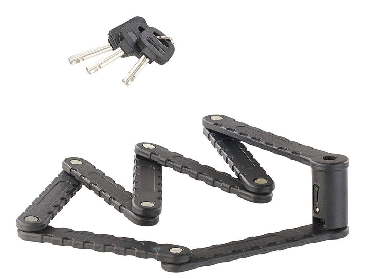 AGT Fahrradschlösser: Fahrrad- &amp; Motorrad-Faltschloss, 3,5-mm-Stahl, 97 cm, Rahmenhalterung (Radschl
