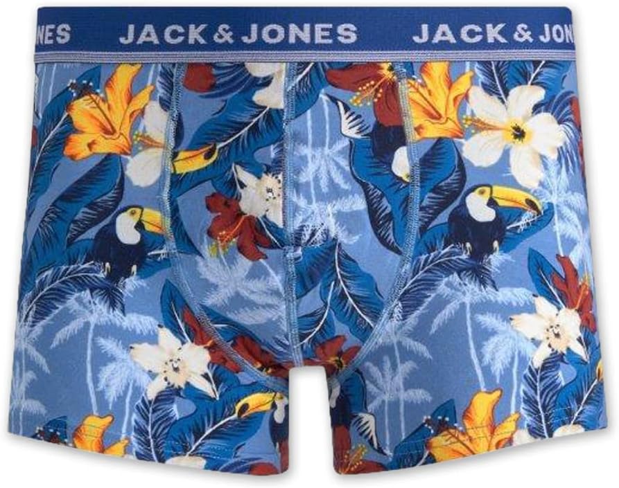 JACK & JONES Herren Unterhosen 5er Set Pack Männer Boxershorts Weiss schwarz blau grau Trunks 122048