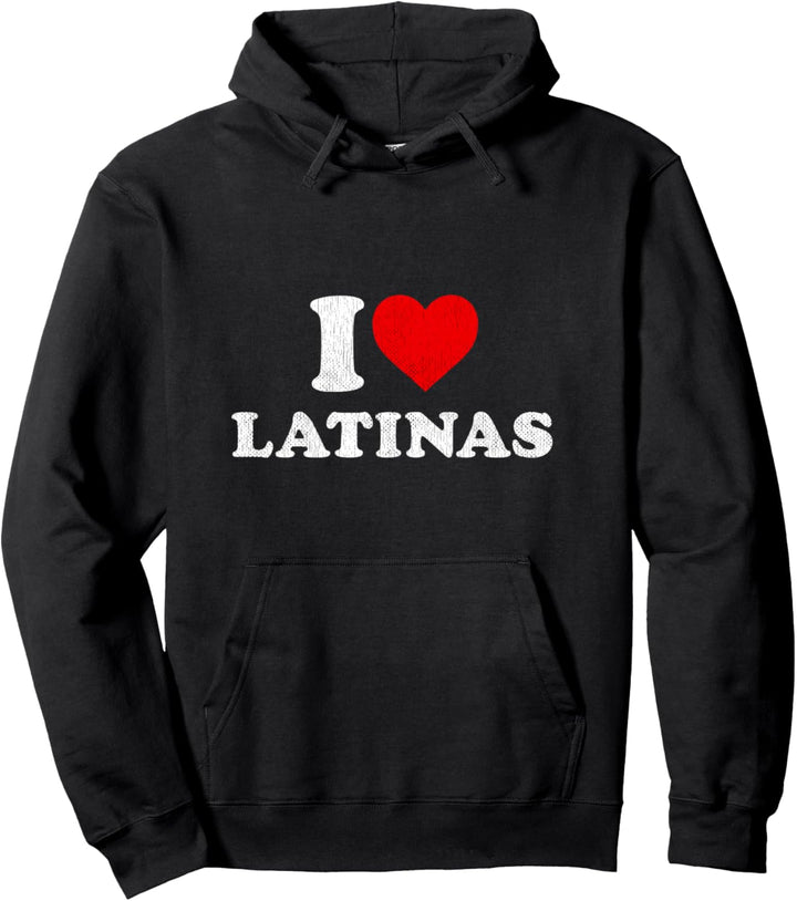 Retro Rotes Herz Latina Accessoire I Love Latinas Pullover Hoodie