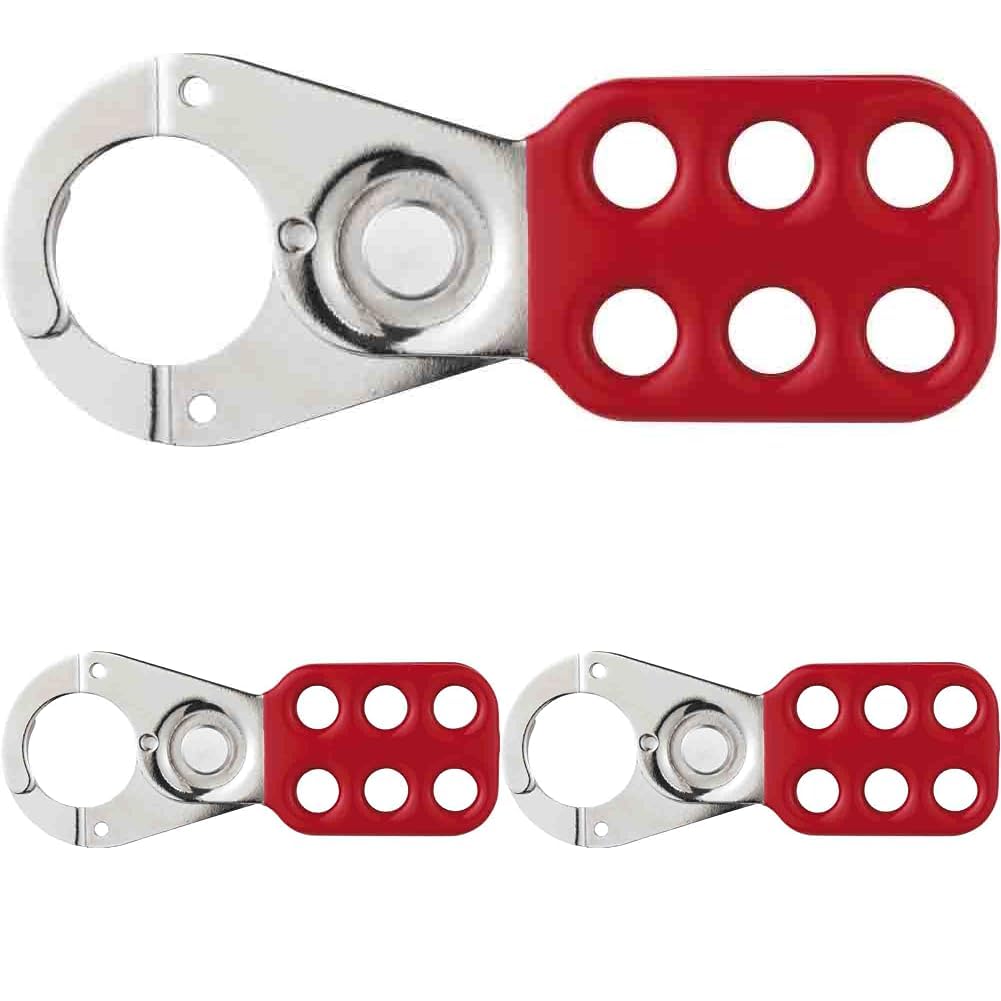 Abus - 701 Lock Out Haspe 1in Red 35766 4 - ABU701R (Packung mit 3) 45mm (Packung mit 3) ohne Verrie