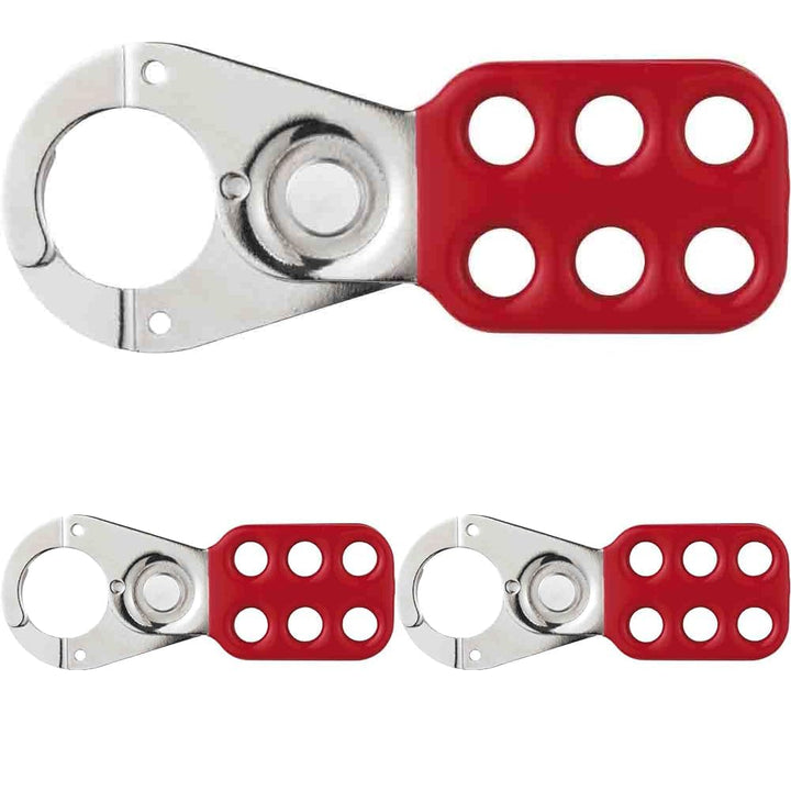 Abus - 701 Lock Out Haspe 1in Red 35766 4 - ABU701R (Packung mit 3) 45mm (Packung mit 3) ohne Verrie