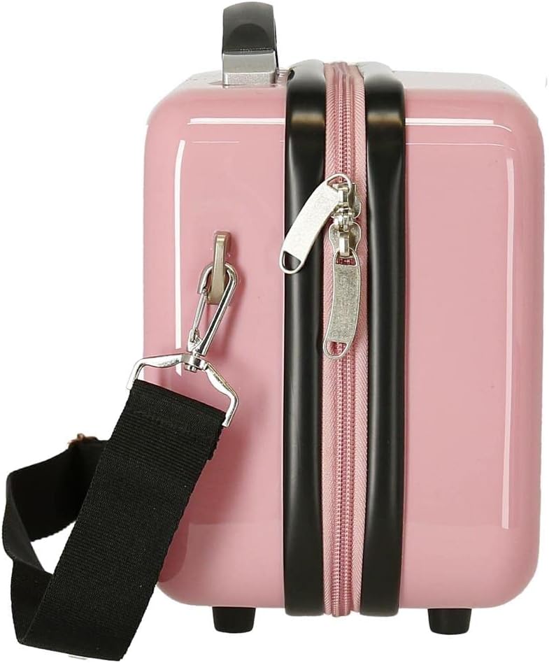 Disney Mickey Outline Kulturbeutel, anpassbar, mit Umhängetasche, rosa, 29 x 21 x 15 cm, starr, ABS