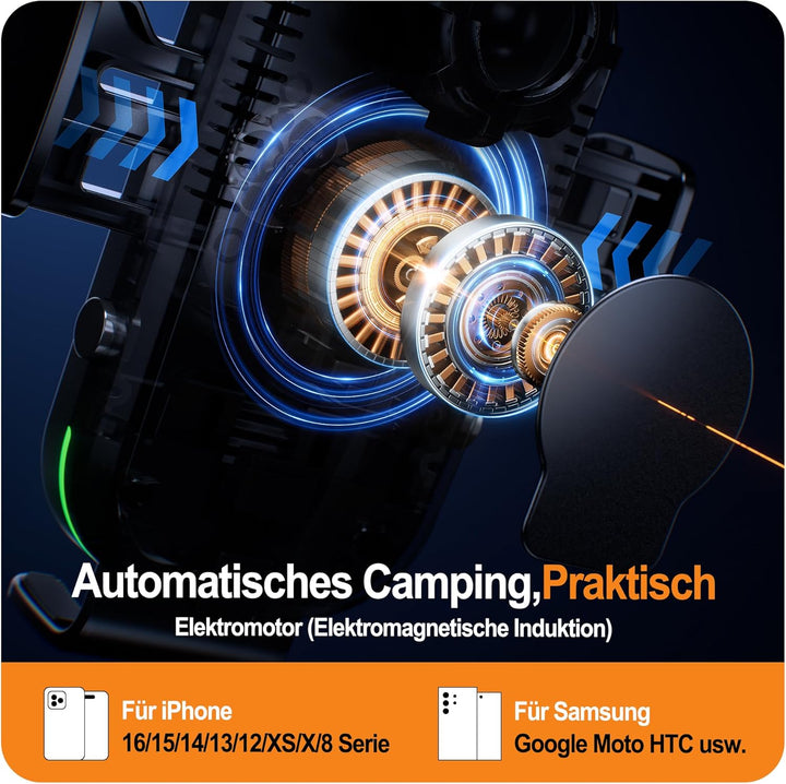Auckly 15W Fast Wireless Charger Auto Handyhalterung Mit Ladefunktion Automatischer Induktion Motor