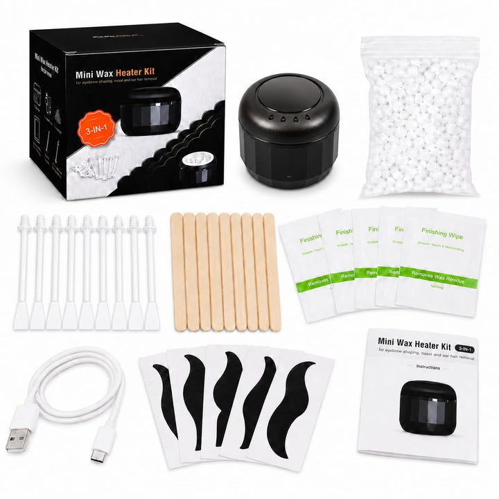Nasenhaarentferner Wachs, Waxing Set mit Mini Wax Maschine und Nasenhaar Wachs Sticks, Wax Nasenwach
