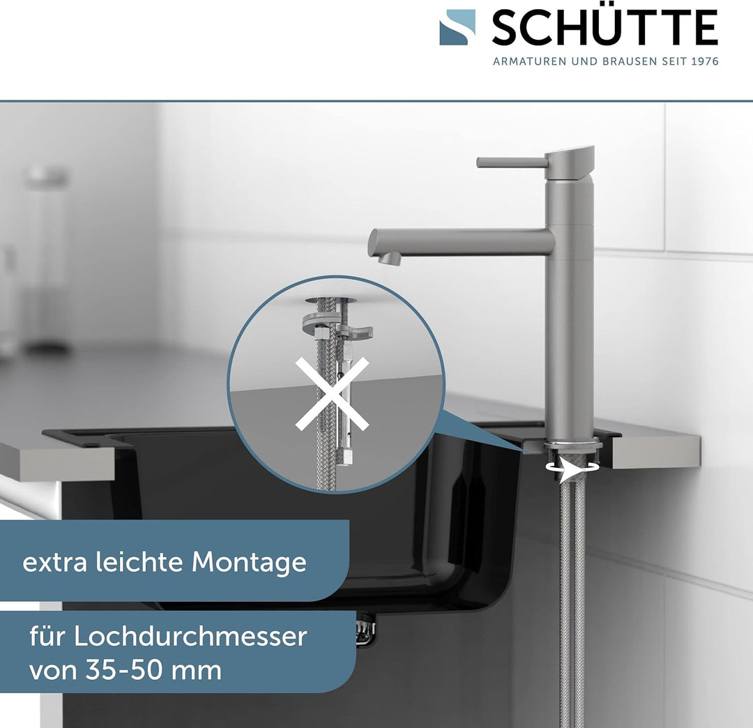 SCHÜTTE BRISTOL Spültischarmatur, Wasserhahn Küche, 360 Grad schwenkbare Spültischarmatur, Mischbatt