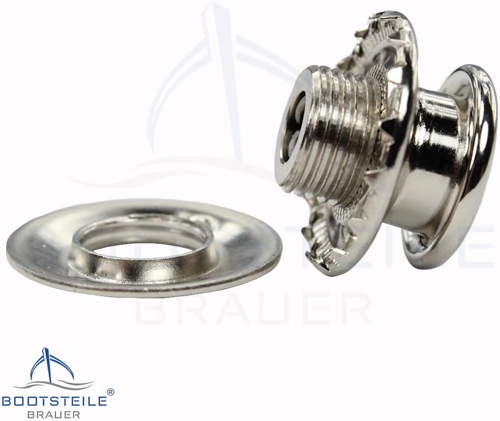 25 Stück LOXX® Oberteil Knopf mit grosser Griffkappe, Standardscheibe für Material bis 2,5 mm - Mess